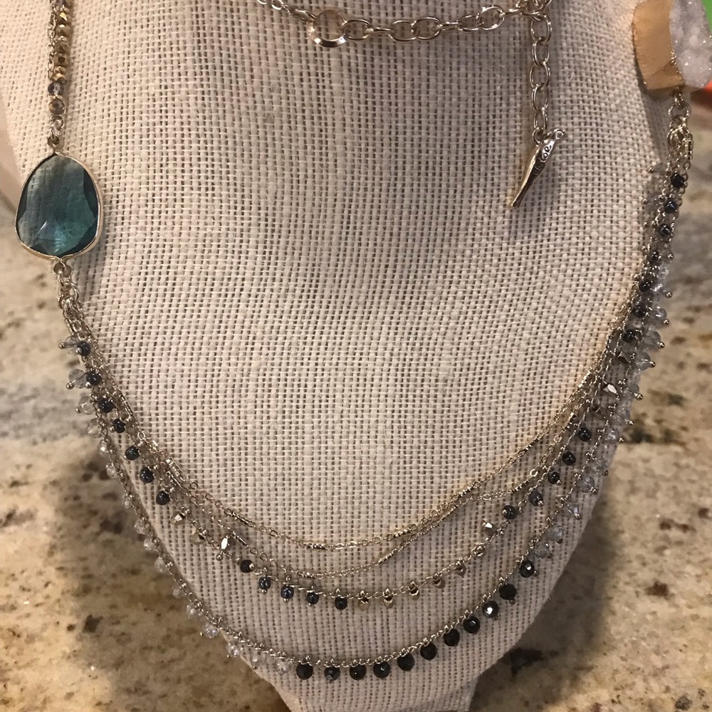 Starry Night Druzy Long Necklace